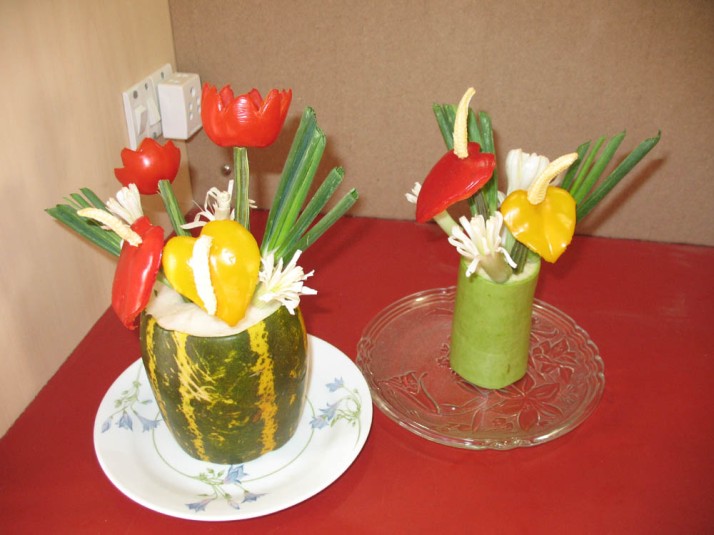 Salad Decoration with Capsicum